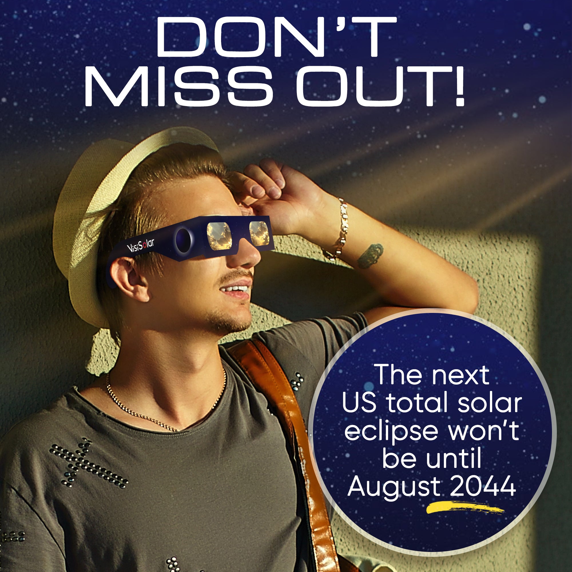 VisiSolar Solar Eclipse Glasses Made in USA (Pack of 1) CE ISO Certified  NASA Approved Glasses - Walmart.com
