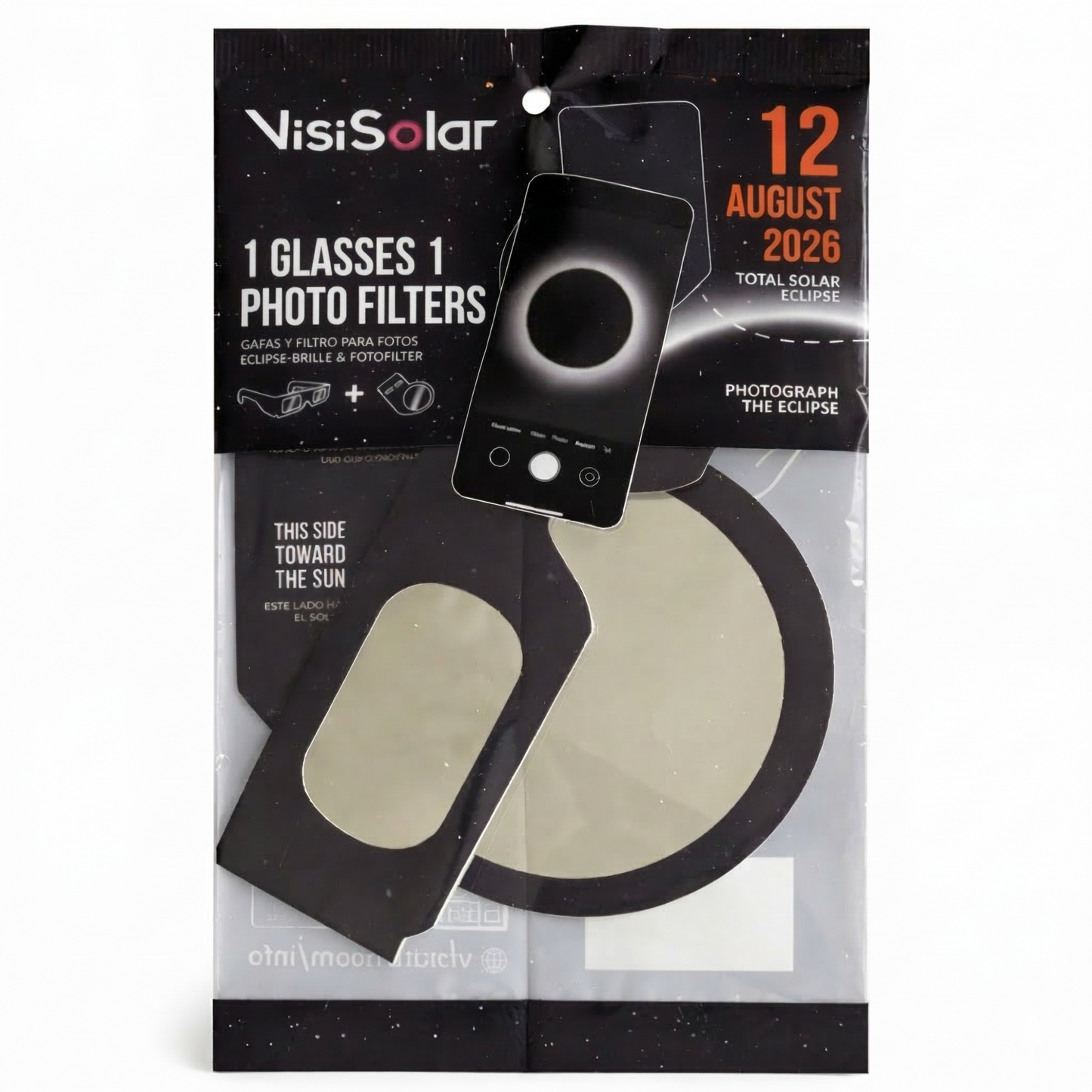 VisiSolar Glasses and Photo Filter Combo Pack (1 Glasses 1 Photo Filter)