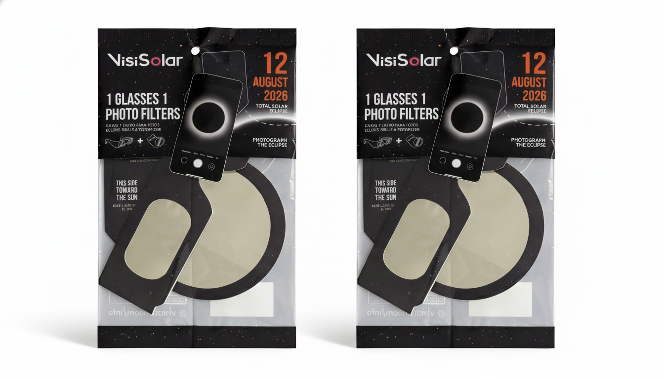 VisiSolar Glasses and Photo Filter Combo Pack (2 Glasses 2 Photo Filters)